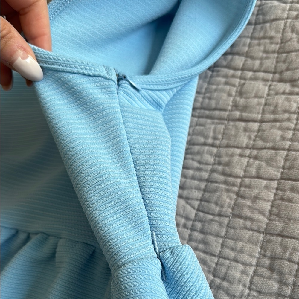 Blue Sleeveless Kids Dress - Picture 4 of 5
